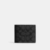 Id Billfold Wallet In Signature Canvas Gunmetal Charcoal Black