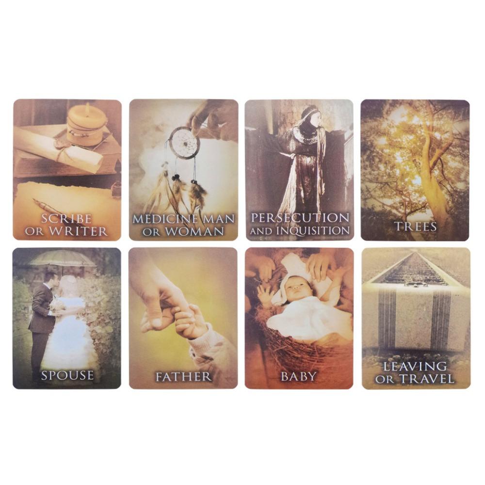 12*8,6 см колода оракулов прошлой жизни в жесткой коробке 44 шт. оракулов с руководством для начинающих