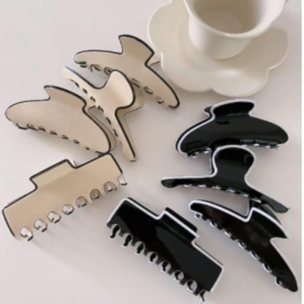 Simple Acrylic Elegant Hairpin Headwear Hair Clip Hair Claw Crab Clamps