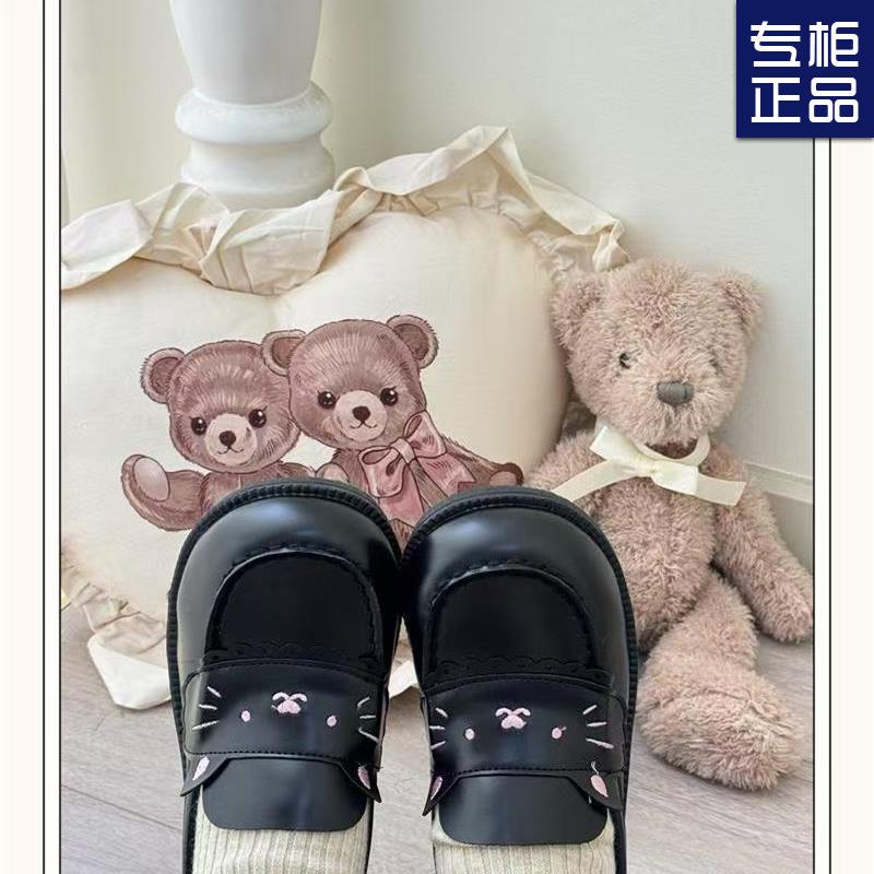 Оригинальная универсальная школьная обувь Lolitajk Animal Party 2024 New Porter Japanese College Leather Shoes