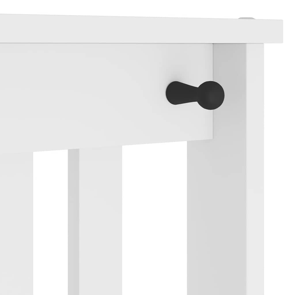 SANDNES Coat Stand White 45 x 40 x 159.5 cm Solid Pine Wood