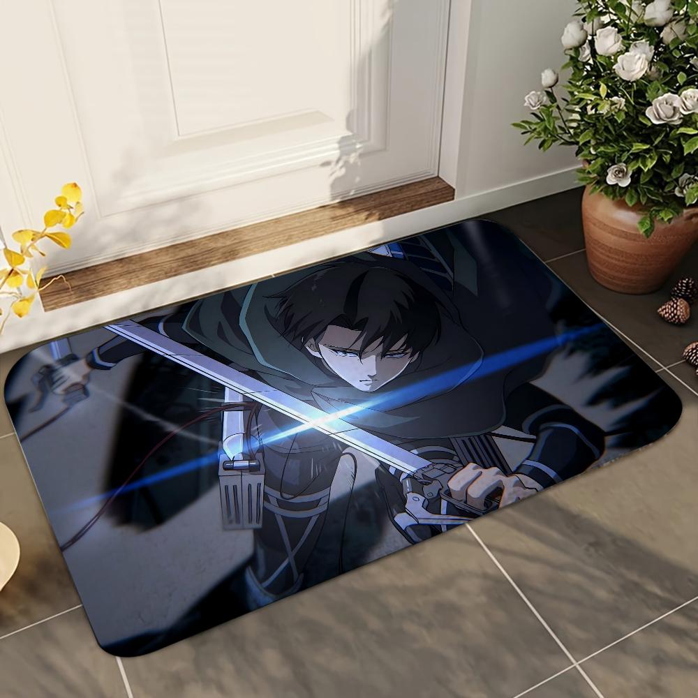 1 шт. Аниме Атака Титанов Леви Аккерман Впитывающие коврики Противоскользящие коврики Принадлежности для домашнего декора Ковры Домашние кухонные напольные коврики