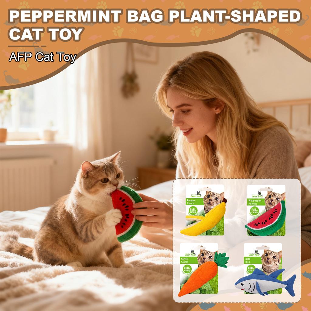 Игрушка для кошек Мешочек с кошачьей мятой Имитация растения Игрушка для кошек Принадлежности Холст Наполнитель - Устойчивая Интерактивная для кошек