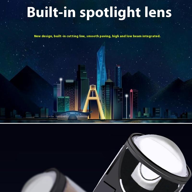 Lens Lamp H4 Far and Near Integration, Motorcycle H4 Lens Laser Fisheye Y6 Car Led Headlight