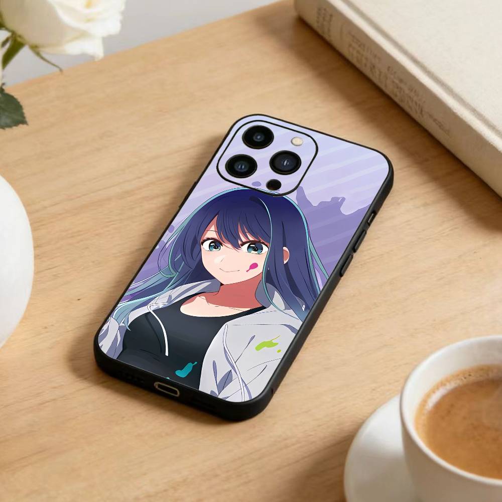 Чехол для телефона с аниме Oshi no Ko для iPhone 16, 15, 14, 13, 12, 17, Pro Max, Plus, силиконовый, черный