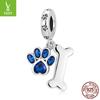 Yinziyun Cat Paw Print DIY Bracelet Spacer Beads: Cute S925 Sterling Silver Pet Imprint Collection