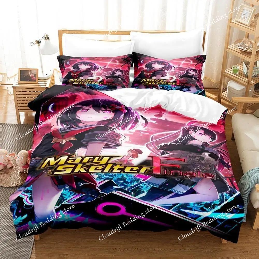 Mary Skelter Finale Постельный комплект Односпальный Полуторный Двуспальный Кингсайз Комплект для кровати Взрослый Детский Спальня Комплекты пододеяльников Игровой Набор простыней