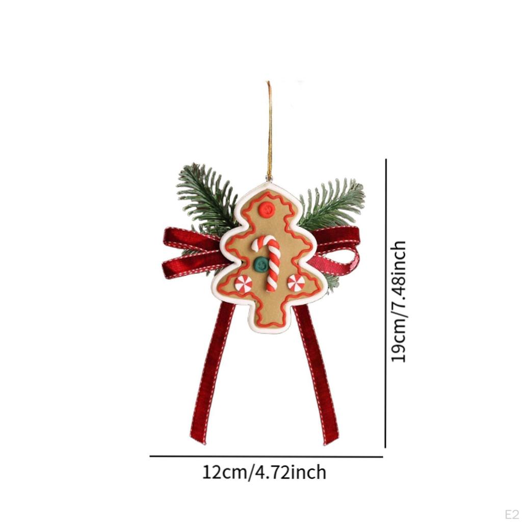 Christmas Velvet Bow Ornament Hanging Pendant Decorative Lovely Rustic for Home Party Favors