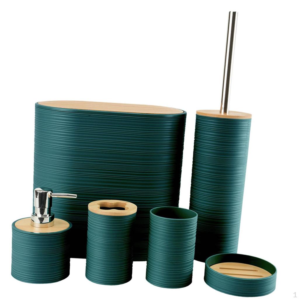 6 предметов набор аксессуаров для ванной комнаты мусорное ведро модный декор для ванной стаканчик для ополаскивателя для столешницы