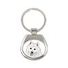 Japanese Spitz, Nihon Supittsu - Keychain with a Dog, Keychain with a Print, Personalized Pendant from the Brand