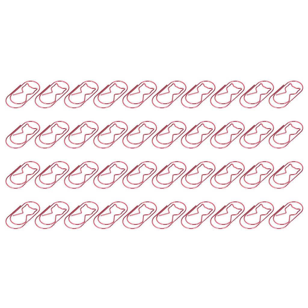 4 Box Cute Cat Paper Clip Fun Shaped Plated Paper Clamp Book Clips Wire Book for File Classification