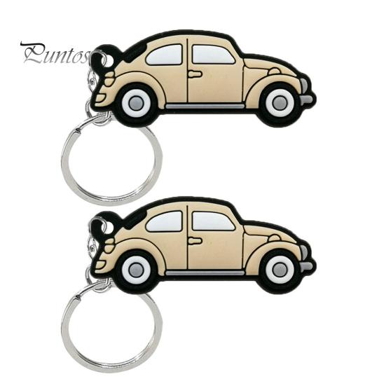 2 шт. брелоки мультяшная форма автомобиля яркий цвет висит нежное ремесленное украшение неувядающее кольцо для ключей из ПВХ подвески автомобильный кулон