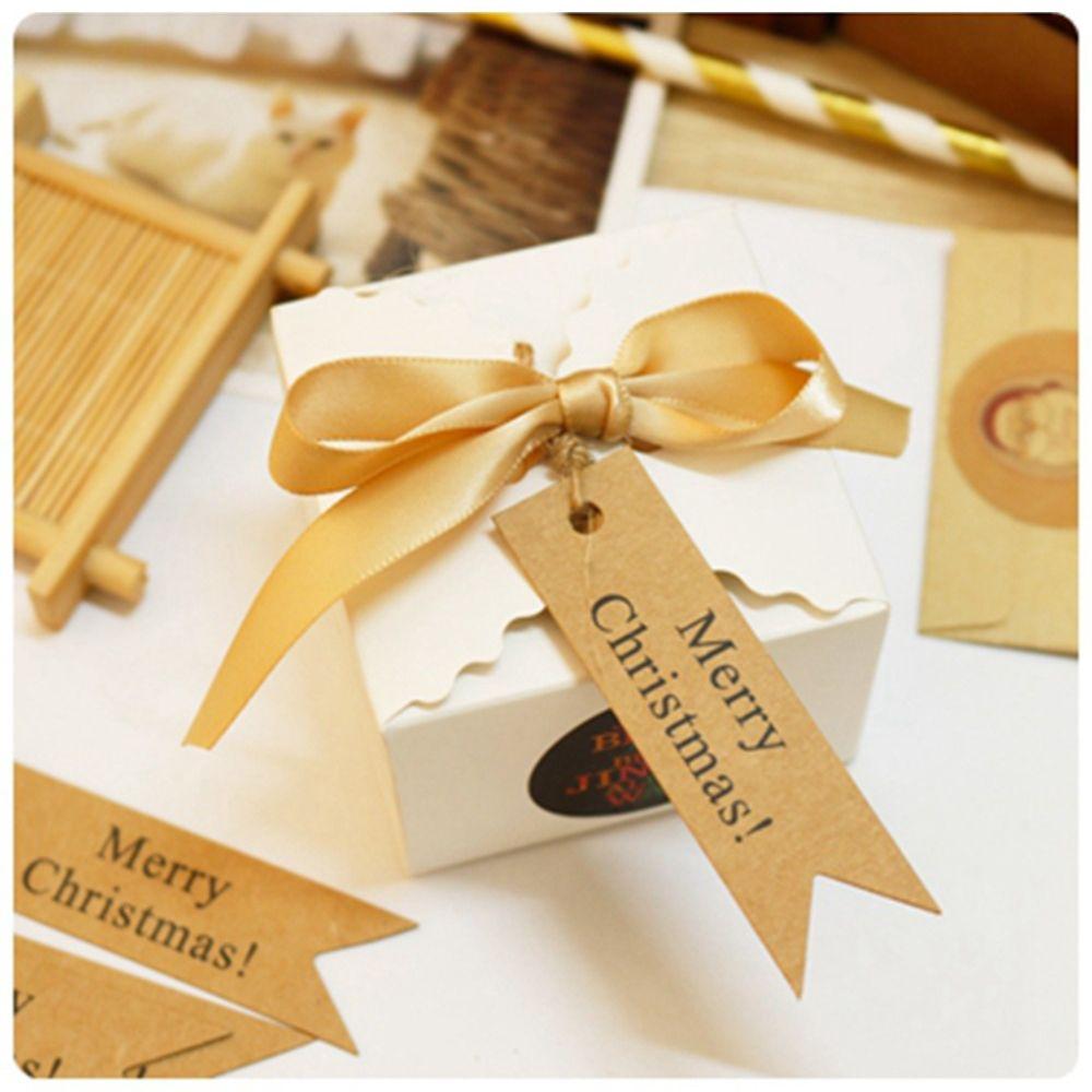 Rope Gift Wrapping Party Supplies Kraft Paper Tags Gifts Label Xmas Hanging Christmas Ornaments