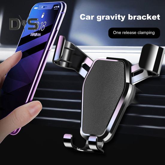 Car Phone Holder with Automatic Locking Arm Slot Air Vent Mount Stand for 4-7 Inch Smartphones Dashboard Cradle for All Smartphones