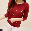 Winter Sweaters Women Embroidery Ladies Pullover Female Autumn High Elastic Tricot Jumper Wool Tops