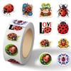 Cartoon Holiday Gift Sealing Stickers - 500 Self-Adhesive Journal Stickers per Roll