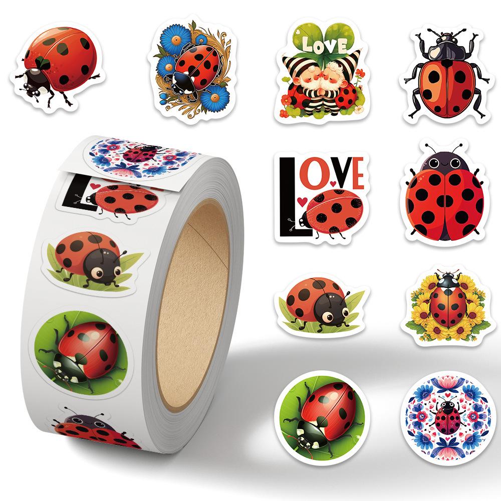 Cartoon Holiday Gift Sealing Stickers - 500 Self-Adhesive Journal Stickers per Roll