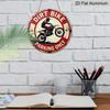 2D Flat 1pc, 8x8 in, Printed Aluminum Metal Signage, Motocross Exclusive Parking Area Theme Decoration, Suitable for Door Decoration, Wall, Home