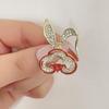 Shiny Rabbit Brooches Women'S   Chinese Style Auspicious Clouds Pins Badge Delicate Daily Suit Accessories