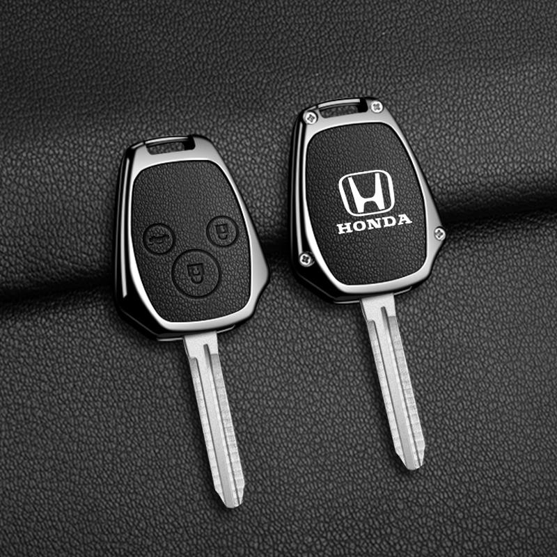 Zinc Alloy Leather Car Remote Key Case Cover For HONDA Accord CRV Pilot Civic 2003 2007 2008 2009 2010 2011 2012 2013 Accessory XE2