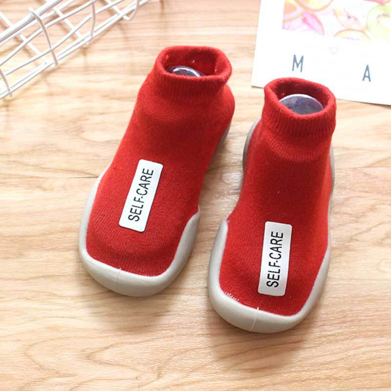 Unisex Baby Shoes First Shoes Baby Walkers Toddler First Walker Baby Girl Kids Soft Rubber Sole Baby Shoe Knit Booties Anti-slip