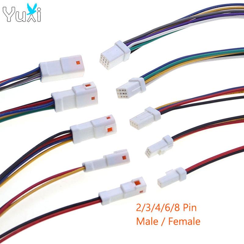 YuXi JST JWPF Automobile Car Waterproof Connector 2/3/4/6/8Pin Male Female Harness Plug Socket With 20cm Wire