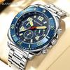BANGWEI 2025 Fashion Men Watches Waterproof Luminous Chronograph Sports Men's Quartz Watch