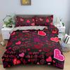 Love Duvet Cover Set Colourful Heart Shaped Comforter Cover King Queen Size With Pillowcase For Boys Girls Polyester Bedding Set