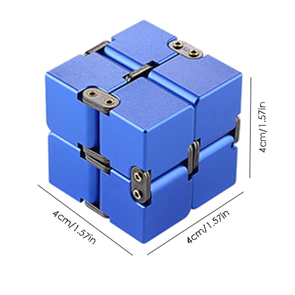 Алюминиевый кубик бесконечности, игрушка-фиджет для взрослых и детей, для офиса, учебы, релаксации, снятия стресса или уменьшения тревоги