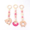 3pcs Baby Play Gym Stroller Rattle Toy Wooden Pram Infant Toys Activity Gym Hanging Grasping Teether Pendant Toy for Baby