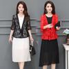 Summer and Autumn Lace Shawl Women's Short Large Cut-out Shawl with Skirt Over Top Thin Coat