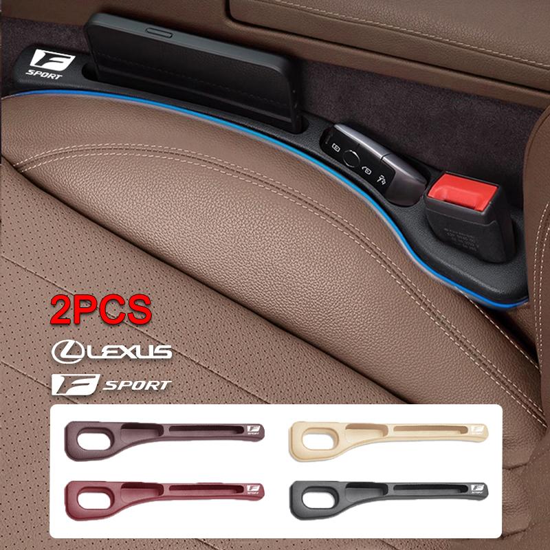 AAPF1 2Pcs Car Slot Seat Gap Storage Filler PU leather Accessories For Lexus LX470 GX470 RX330 IS300h IS250 LX570 LX600 F sport NX300h