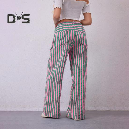 Женские длинные брюки с низкой посадкой, эластичной талией, регулируемыми шнурками, повседневными брюками с карманами, свободными широкими брюками