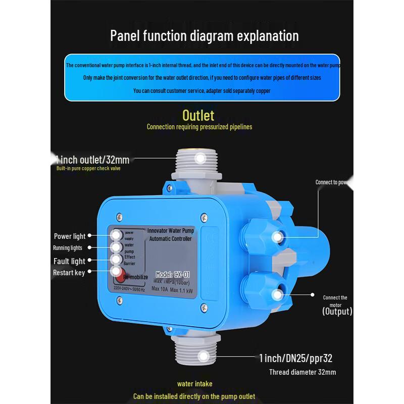 Automatic Water Pump Electronic Pressure Switch Controller