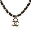 Chanel Ожерелье-чокер с подвеской в форме двойной буквы C Логотип логотип металлическое ожерелье женское золотое