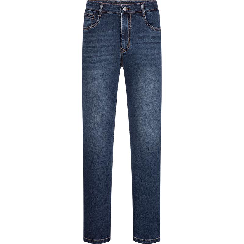 Qipai Men's High-Elastic Lyocell Blend Straight-Leg Jeans