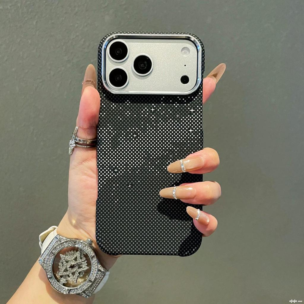 Магнитный ударопрочный чехол из кевлара для iPhone 17 PRO MAX с дизайном плавающих световых волн.