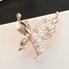 Японская бриллиантовая бабочка брошь женская премиум жемчужная брошь антибликовая булавка костюм аксессуары