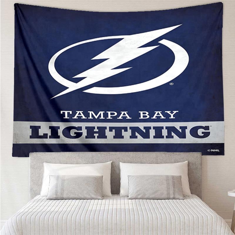 Bay Lightning Hockey Tapestry, Unique Design Tapestry, Wall Decor for Bedroom,Livingroom, Playroom,Heartwarming Fan Holiday Gifts