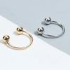 Personality Gold Women Silver Double Ball Knuckle Male Jewelry Unisex Rings Joint Ring Copper Ring