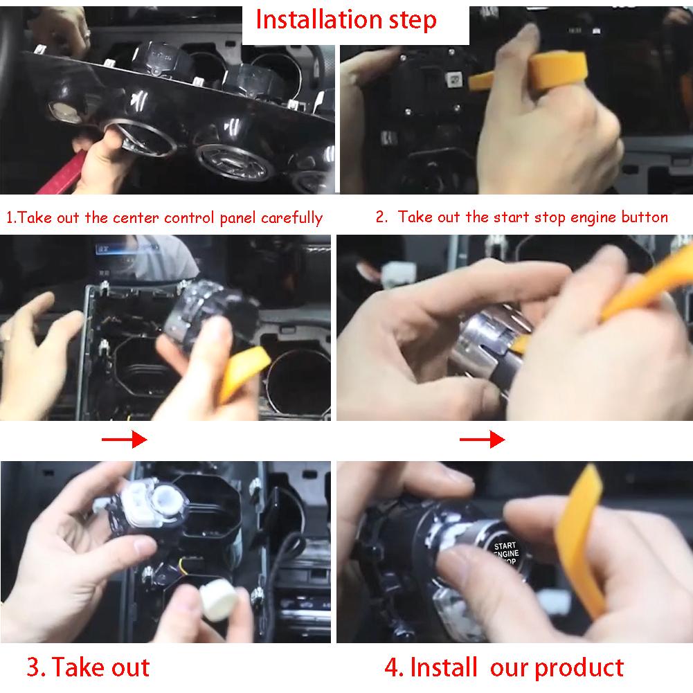 Кнопки запуска двигателя, остановки двигателя, сменная крышка, подходит для Mercedes Benz AB CLA GLA GLB класса W177 W247 C118 X247