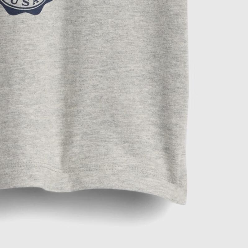 Gap Мальчишеская хлопковая футболка с коротким рукавом и логотипом для малышей