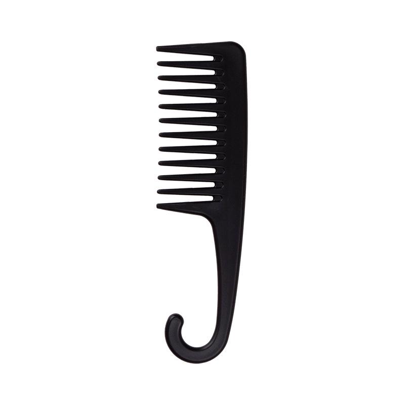 Large Curved Anti-Static Plastic Comb for Long Hair - Wide Tooth Split Hook Comb for Men and Women