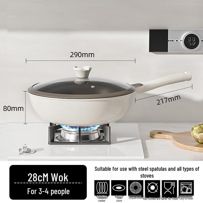 Red Chef 28cm Titanium Ceramic Non-stick Wok