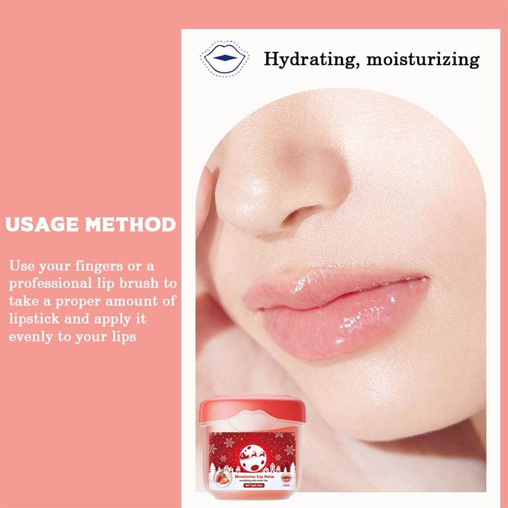 Рождественская осенне-зимняя помада для губ, крем для губ, улучшенный вазелин, защитное средство для кожи, дорожный размер 7 г