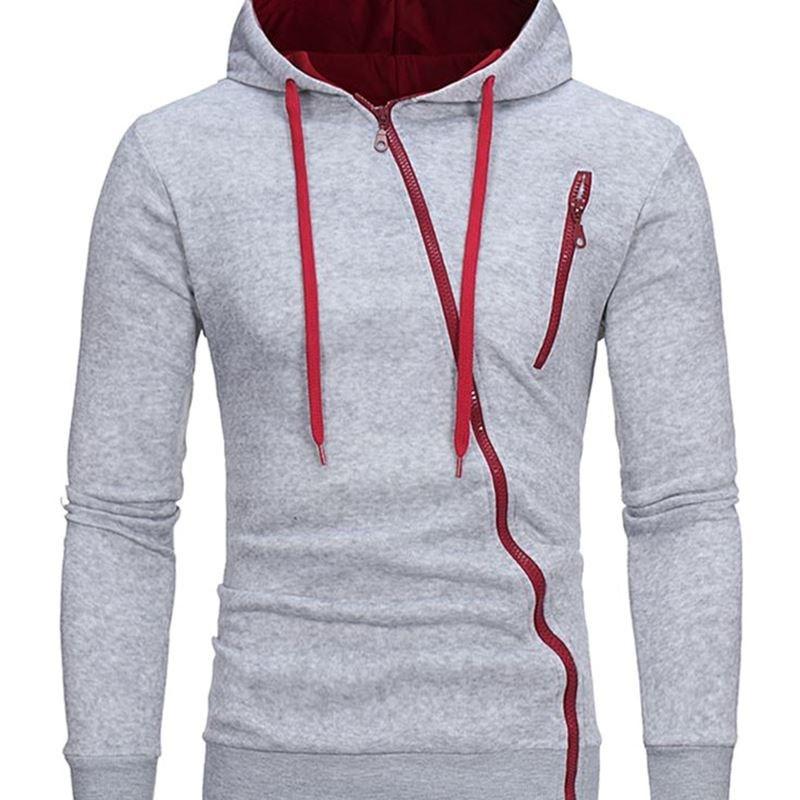 Mens Fashion Outwear Daily Casual Sports Hooded Jackets Zipper Jackets