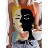 Абстрактное лицо Персис 3D принт майка ретро уличная женская безрукавка Y2k свободный топ с открытыми плечами женская одежда