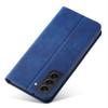 Premium Magnetic Wallet Case for Samsung Galaxy S23 Ultra - Blue Stand Flip Cover