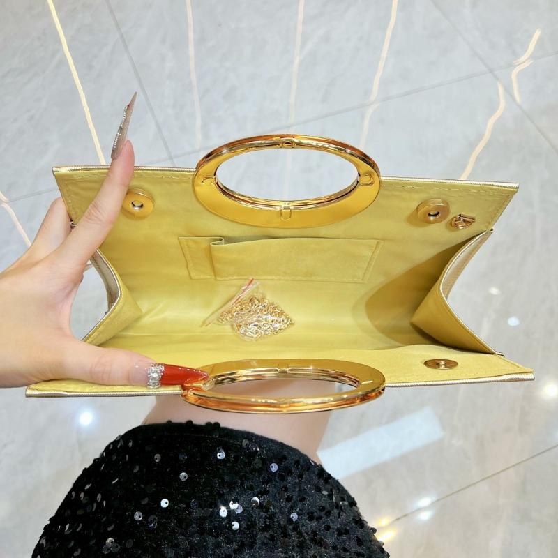 Вечерняя Сумка-Клатч - Блестящий Клатч со Стразами, Формальная Сумка на Банкет, Сумка через Плечо для Платья