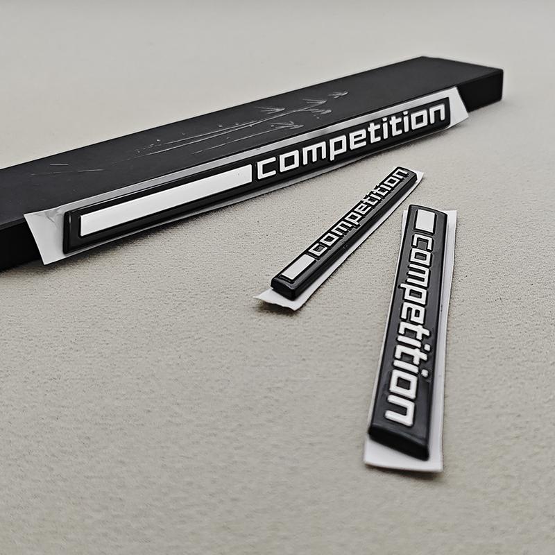 3D ABS Car Sticker Competition Logo Bar Underlined Badge Emblem Decals For BMW M3 M4 M5 X5M X6M Thunder Edition Auto Accessories